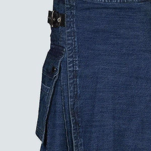 Kilt Utilitario de Mezclilla Azul Oscuro, Elegante y Duradero, con Cinturón de Cuero, Bolsillos Cargo, Venta al por Mayor de Fábrica 2026 - Product Image 6