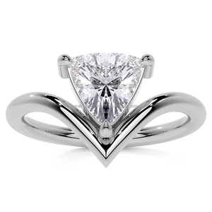 Bague en argent en forme de constellation de bijoux matriciels, avec un élégant moissanite VVS taille trillion serti à griffes, bijoux de créateur, Noël - Product Image 2