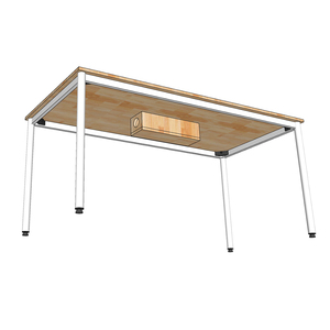 Mesa de Reuniones Modular Minimalista Moderna para Oficina OMA HBOM006, 160x80x75cm, 6 Plazas, Madera Natural - Product Image 4
