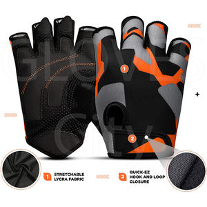 Medio dedo Sublimación sintética Cuero Fitness Guantes de entrenamiento Sublimación GUANTES City Fitness Guantes de entrenamiento - Product Image 2