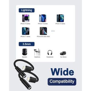 Adattatore ausiliario Lightnin 3.5mm per iPhone doppio connettore Audio e Video adattatore per cuffie - Product Image 4