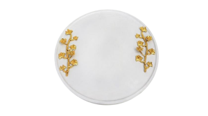 Bandeja de madera negra para servir con asas de latón dorado para aperitivo, bandeja de plata para servir - Product Image 4