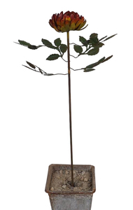 MODERN METAL RUSTIC GARDEN DECORATION NEW DESIGN <b>FLOWER</b> LEAF SHAPED GARDEN <b>STICK</b> - Product Image 4