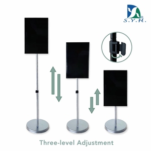 Panneaux de sol sur pied robustes, présentoir réglable, tableau noir magnétique - Product Image 4