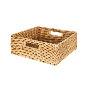 Panier/plateau en rotin en osier de qualité supérieure avec poignées du Vietnam pour un décor à usage polyvalent - Product Image 1