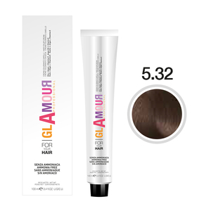 ครีมเปลี่ยนสีผม GLAMOUR PROFESSIONAL ระดับพรีเมียม ปราศจากแอมโมเนีย 100 มล. สำหรับทุกสภาพเส้นผม สีน้ำตาลถาวร ผสมน้ำมันอาร์แกน - Product Image 3