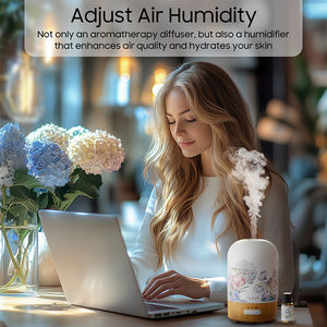 Lampe Led à base de grain de bois de fournisseur en gros en ligne Humidificateur d'air électronique mignon à ultrasons Diffuseur pour chambre de bébé et d'enfants - Product Image 5