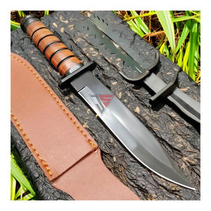 Cuchillo de Acero Inoxidable para Caza y Camping, con Mango de Madera y Púas, Marca Personalizada OEM/ODM, Garantía de 3 Años - Product Image 4