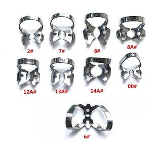 Ensemble de pinces à caoutchouc dentaire manuelles réutilisables en acier inoxydable pour les procédures d'endodontie - Product Image 4