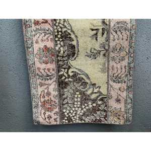 พรมขนาด 2.1x5 ฟุต, พรมวินเทจตุรกี, พรมขอบสีน้ำตาลแดง - Product Image 2