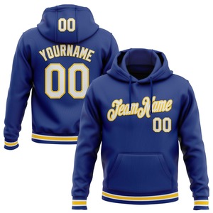 Directo industria venta al por mayor 3D bordado personalizado cosido marrón oro gradiente moda deportes pulóver Sudadera con capucha - Product Image 2