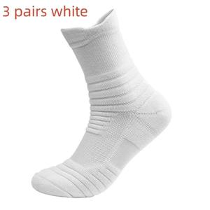 Chaussettes de compression pour hommes, 3 paires/lot, chaussettes de sport respirantes pour basket-ball, cyclisme, évacuation de l'humidité, chaussettes tubulaires hautement élastiques - Product Image 2