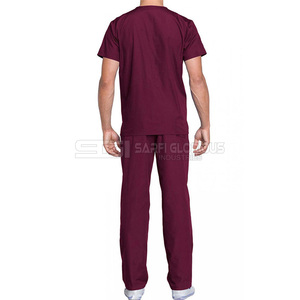 Uniforme Médico para Hombre, Color Sólido, Conjunto de Uniforme de Enfermería, Cuello en V Cómodo, Ropa Médica para Hospitales y Clínicas, Logotipo Personalizado Disponible - Product Image 2