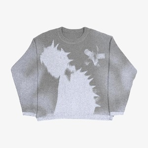 Vente en gros Streetwear Pull en tricot avec logo personnalisé Pull surdimensionné Tricots de mode décontractés pour hommes et femmes Style rétro - Product Image 6