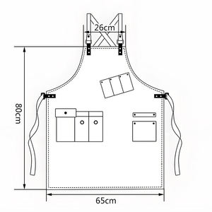 Stylish Textured PU <b>Apron</b> Stylish Waterproof Barber Kitchen <b>Garden</b> Working <b>Apron</b> - Product Image 3