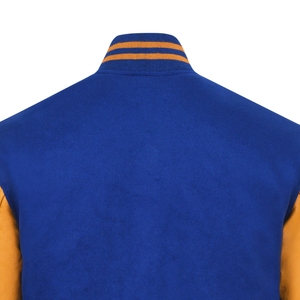 Varsity Custom Embroidery Men's <b>Jacket</b> Pure Leather <b>Mandarin</b> <b>Collar</b> Hooded Winter Casual Warm Wool Fleece Cheap Letterman Style - Product Image 5