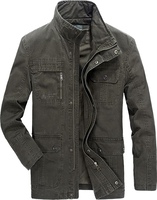 Pemasok India kustom OEM desain ramping dicuci berat katun pria jaket blazer gaya antik ukuran besar Windbreaker Suede