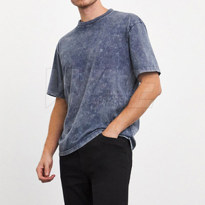 Camiseta Transpirable para Hombre, Estilo Vintage, de Manga Corta, 100% Algodón, Lavado Ácido, de Alta Calidad, con Estampado PufF, Secado Rápido - Product Image 1