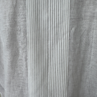 Kemeja Pria Linen Mewah 100% Linen Kemeja Lengan Panjang Pria Kancing Manset Prancis Bordir Bunga Lipit Depan Kemeja Pesta Pernikahan