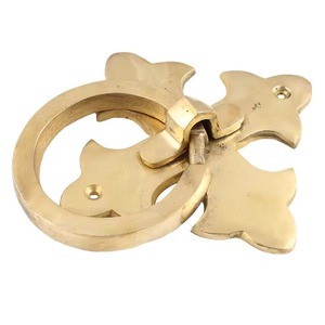 Round Metal <b>Gold</b> <b>Door</b> <b>Knocker</b> Durable Polished Finish Perfect for Home Office Hotel Entrance Decoration and Daily Use - Product Image 2