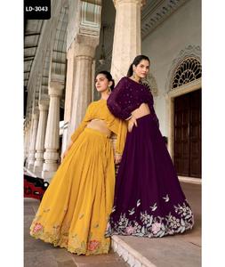 Nuevo Diseño de Georgette con Lentejuelas, Blusa con Ribete de Encaje y Bordado con Hilo, Lehenga - Product Image 1