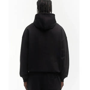 Sweat à capuche décontracté surdimensionné en denim délavé avec poches kangourou, sweat à capuche surdimensionné lourd - Product Image 5