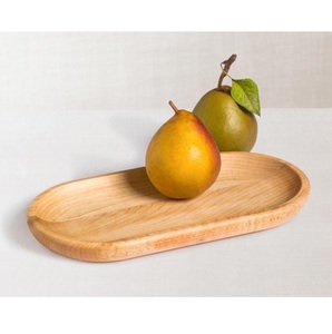 Plateau rond en bois de mangue Plateau polyvalent en bois de mangue Pizza royale Fromage Nourriture Snack Eau Jus Plateau de service Vaisselle - Product Image 2