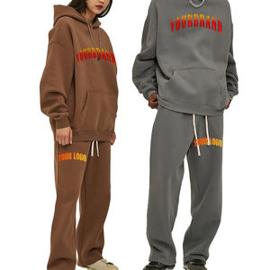 ชุดวอร์มโอเวอร์ไซส์สำหรับฤดูหนาวปี 2025 แบบยูนิเซ็กซ์ ผ้าฝ้าย ชุดจ็อกเกอร์ สกรีนโลโก้ตามสั่ง ชุดสเวตสูท คุณภาพพรีเมียม ทันสมัย สำหรับผู้ชาย - Product Image 4