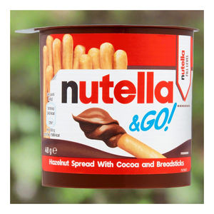 Meilleure marque NUTELLA FERRERO & GO Crème de noisettes avec bâtonnets de pain 16 paquets en vente/Nutella FERRERO & GO avec bâtonnets de pain 48g - Product Image 1