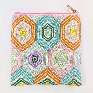 Pochette à monnaie perlée à motif adorable fait à la main fermeture à glissière glands pochette d'accessoires polyvalente par glowin fashion - Product Image 2