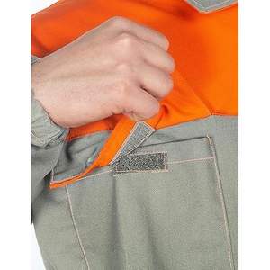 Overol de Trabajo Profesional Cómodo y Unisex de CBF Balducci Group, Multibolsillos, Gris/Naranja, Mono Industrial Resistente - Product Image 5