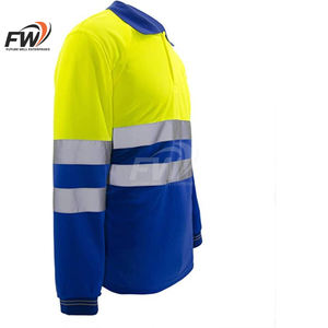 Camiseta Polo de Manga Larga de Seguridad de Alta Visibilidad Personalizada al por Mayor, con Tira Reflectante, para Construcción, Ingeniería, Logística, Ropa de Trabajo - Product Image 3