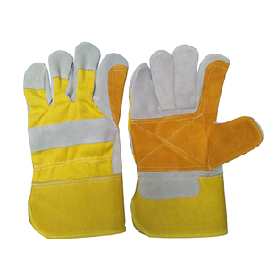 Guantes de Trabajo de Cuero Vacuno, Guantes Industriales de Cuero Canadiense, Guantes de Trabajo Resistentes de Doble Palma para Protección de Manos - Product Image 1