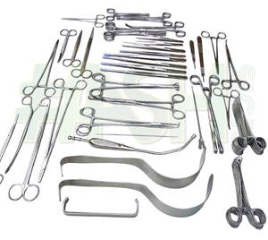 ชุดเครื่องมือผ่าตัดใหญ่ 62 ชิ้น |   ชุดเครื่องมือผ่าตัดทั่วไป |   เครื่องมือผ่าตัดโรงพยาบาลแบบใช้ซ้ำได้ทำจากสแตนเลส - Product Image 5