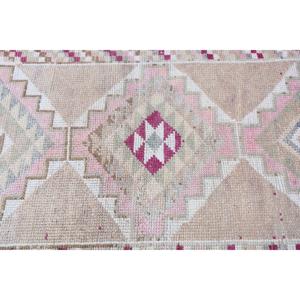 2.6x11.6 ft Turkish Rug, Herki Rug, <b>Brown</b> Camouflage Rug <b>Wool</b> - Product Image 5