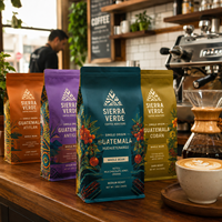 Sacs à café personnalisés AT PACK Guatemala avec fermeture à glissière détachable 1 kg et valve pour l'emballage de café en grains entiers et moulu