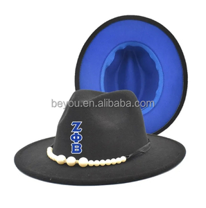 Sigma Gamma Rho Pearls Fedoras Lime Greek Sorority SGRho Shield Logo Mujeres <span class=keywords><strong>Azul</strong></span> Amarillo <span class=keywords><strong>Lana</strong></span> Sombreros <span class=keywords><strong>de</strong></span> fieltro Señoras Sombrero <span class=keywords><strong>de</strong></span> vaquero ancho - Product Image 5