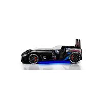 ABS Plastic Eco Friendly MVN3 Kids Car Bed With Led Light and Door Red, White, Blue, Black Color Modern Stylish Single Bed