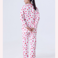 Costume de pyjama de nuit classique dames confortable en coton doux vêtements de nuit élégants pyjamas deux pièces approvisionnement en gros