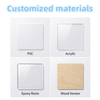 Support de carte NFC personnalisé en acrylique, époxy, PVC, bois, avec puce NTAG213 13,56 MHz pour Google Reviews, Instagram, TripAdvisor, Facebook