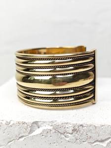 Brazalete de latón crudo de 69mm, brazalete de incrustaciones, brazalete de canal en blanco, pulsera ancha hecha a mano, latón crudo - Product Image 6