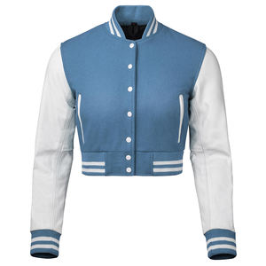 2025 nouveau Offre Spéciale personnalisé culture varsity veste respirant recadrée Letterman collège basket-ball veste culture femmes varsity vestes - Product Image 1