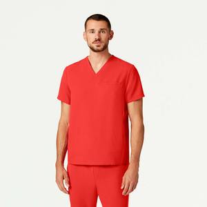 Tenues d'infirmière pour hôpital, ensemble deux pièces en tissu stretch spandex/polyester, tissu peigné, détecteur d'aiguilles, ensemble de blouses pour hommes - Product Image 2