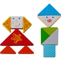 Pabrik Cina Harga Rendah Penempatan Kayu Permainan Warna-warni Tangram Campuran Mainan Montessori