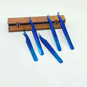 Pinzas de extensión de pestañas de acero inoxidable puntiagudas modernas de calidad Premium 2025 sostenibles Punta curva de 90 grados La mejor herramienta de belleza - Product Image 2