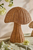 Panier à champignons artisanal avec poignée Organisateur de rangement de jouets pour enfants Panier en rotin en osier de style maison de fée mignonne OEM