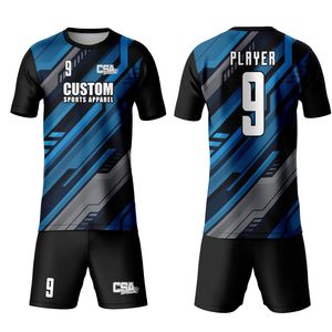 Kits de football deux pièces Uniforme de football personnalisé en tissu souple de compression Kits de maillots de football pour femmes et hommes de qualité supérieure - Product Image 1