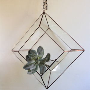 Hanging Terrarium Customized Size and Design Gold Finished <b>Clear</b> Glass <b>Vase</b> Geometric Terrarium Home Office Garden Restaurants - Product Image 2