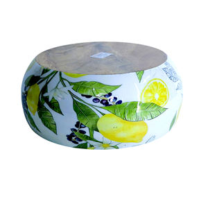 Modern <b>Wooden</b> <b>Salad</b> <b>Bowls</b> Large Entertaining Serving <b>Bowls</b> Enamel Print Food Safe Decorative <b>Bowls</b> for Parties Mother's Day - Product Image 4