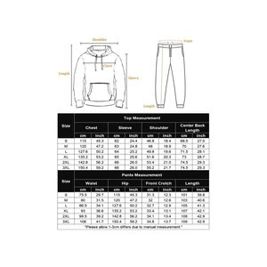 Ensemble de survêtement décontracté pour homme, noir, à capuche, design 2-en-1, écologique, respirant, manches longues, couleur unie, avec pantalon à cordon de serrage et sweat-shirt - Product Image 6